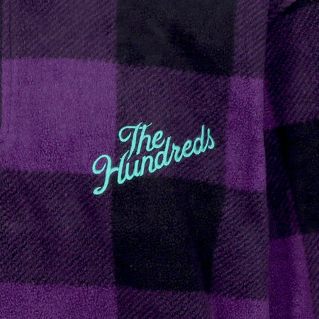 THE-HUNDREDS-Felpa-Collo-Alto-Uomo-Buffalo-Mock-Neck-Pullover-Purple-da-uomo