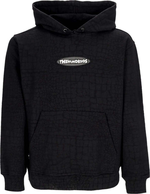 THE-HUNDREDS-Felpa-Leggera-Cappuccio-Uomo-Croc-Pullover-Black-da-uomo