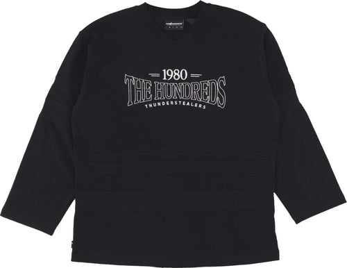 THE-HUNDREDS-Felpa-Leggera-Tipo-Hockey-Uomo-All-Star-Hockey-Jersey-Black-da-uomo