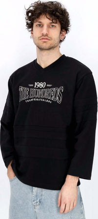 THE-HUNDREDS-Felpa-Leggera-Tipo-Hockey-Uomo-All-Star-Hockey-Jersey-Black-da-uomo