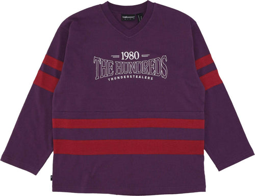 THE-HUNDREDS-Felpa-Leggera-Tipo-Hockey-Uomo-All-Star-Hockey-Jersey-Purple-da-uomo