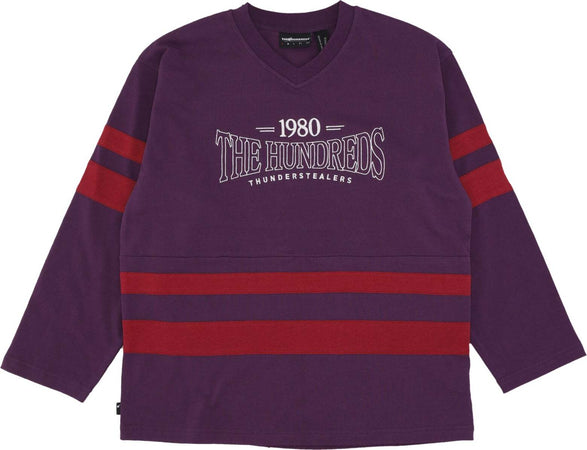 THE-HUNDREDS-Felpa-Leggera-Tipo-Hockey-Uomo-All-Star-Hockey-Jersey-Purple-da-uomo