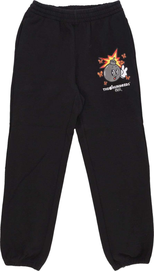 THE-HUNDREDS-Pantalone-Tuta-Felpato-Uomo-Butterfly-Adam-Sweatpants-Black-da-uomo