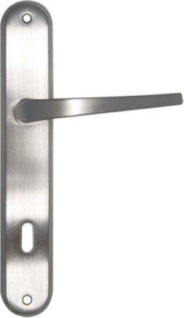 THEMA---MANIGLIA-CON-PLACCA-SERIE-CIGNO-CROMO-SATINATO-FORO-PATENT