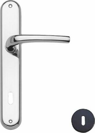 THEMA---MANIGLIA-CON-PLACCA-SERIE-MIRA-CROMO-SATINATO-FORO-PATENT