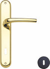 THEMA---MANIGLIA-CON-PLACCA-SERIE-MIRA-FINITURA-ORO-LUCIDO-FORO-PATENT