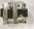 THEMA---MANIGLIE-IN-COPPIA-CON-ROSETTA-SERIE-VELE-F/PATENT-PER-PORTA-OTTONE-CROMO-SATINATO***