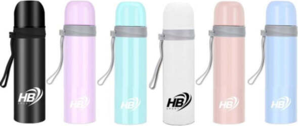 Thermos-Portatile-500-Ml-In-Acciaio-Per-Bevande-Calde-In-Viaggio-Gita-Campeggio