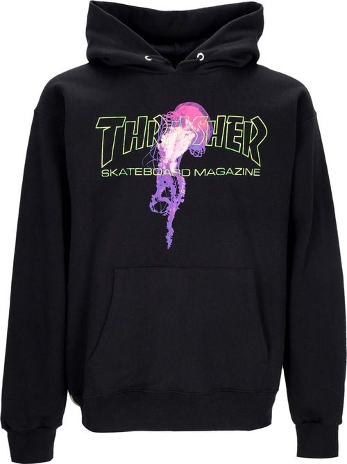 THRASHER-Felpa-Cappuccio-Uomo-Atlantic-Drift-Hoodie-Black-da-uomo