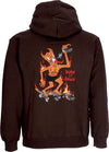 THRASHER-Felpa-Cappuccio-Uomo-Burn-It-Down-Hoodie-Dark-Chocolate-da-uomo