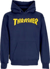 THRASHER-Felpa-Cappuccio-Uomo-Cover-Logo-Hoodie-Navy-da-uomo