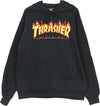THRASHER-Felpa-Cappuccio-Uomo-Flame-Hood-Black/yellow-da-uomo