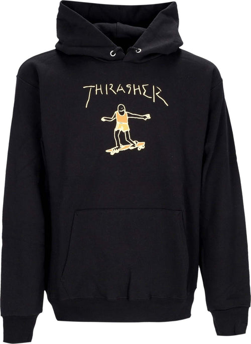 THRASHER-Felpa-Cappuccio-Uomo-Gonz-Hoodie-Black/brown-da-uomo