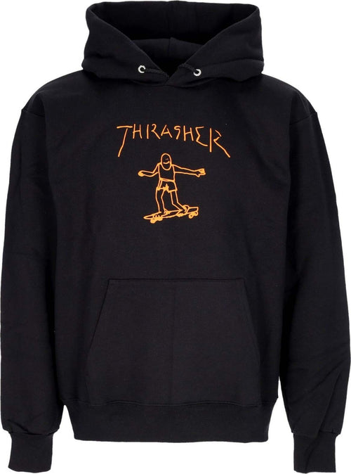 THRASHER-Felpa-Cappuccio-Uomo-Gonz-Hoodie-Black/orange-da-uomo