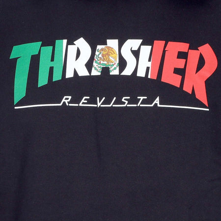 THRASHER-Felpa-Cappuccio-Uomo-Mexico-Hoodie-Black-da-uomo