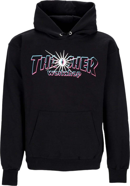 THRASHER-Felpa-Cappuccio-Uomo-Nova-Hoodie-X-Aws-Black-da-uomo