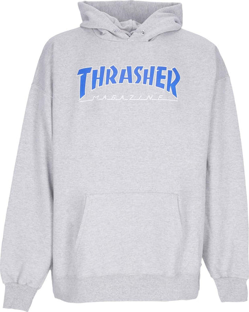 THRASHER-Felpa-Cappuccio-Uomo-Outlined-Hoodie-Light-Steel/blue-da-uomo
