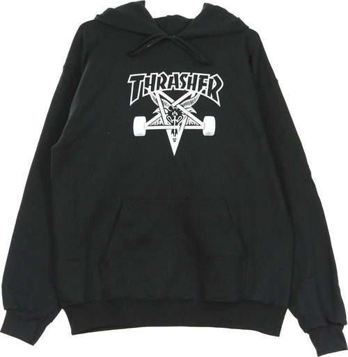 THRASHER-Felpa-Cappuccio-Uomo-Skategoat-Hood-Black/white-da-uomo