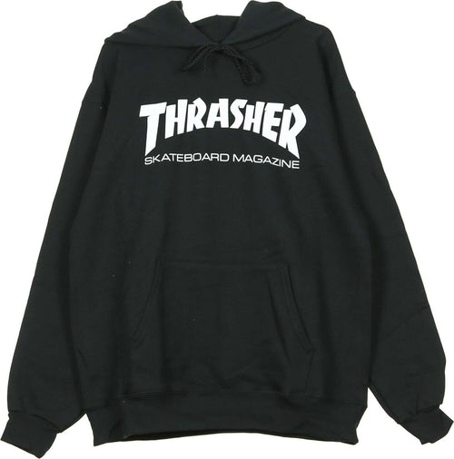 THRASHER-Felpa-Cappuccio-Uomo-Skatemag-Hood-Black/white-da-uomo