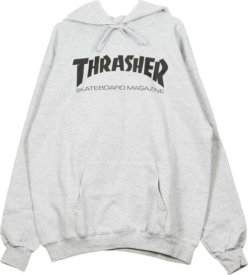 THRASHER-Felpa-Cappuccio-Uomo-Skatemag-Hood-Grey/black-da-uomo