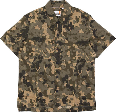 TIMBERLAND-Camicia-Manica-Corta-Uomo-Oh-Ss-All-Over-Print-Shirt-Cassel-Earth-Tree-Camo-Coral/emeral/pale-Aqua-da-uomo