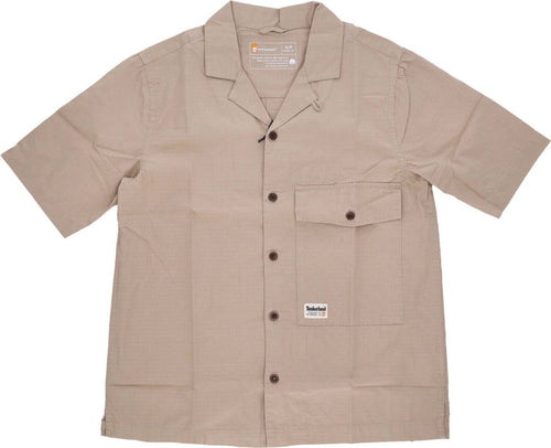 TIMBERLAND-Camicia-Manica-Corta-Uomo-Wf-Roc-Shop-Shirt-Humus-da-uomo