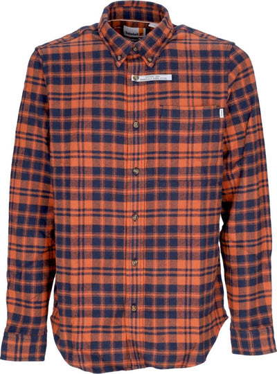 TIMBERLAND-Camicia-Manica-Lunga-Uomo-Heavy-Flannel-L/s-Check-Shirt-Rust-da-uomo