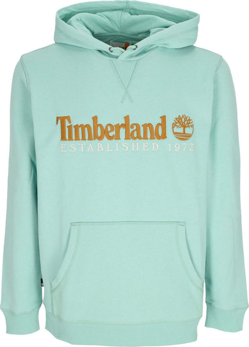 TIMBERLAND-Felpa-Cappuccio-Donna-Wl/s-50th-Anniversary-Est-Hoodie-Holiday-Teal-da-donna