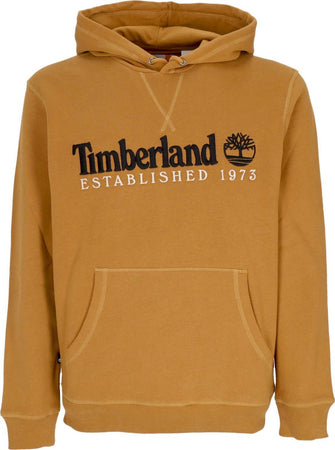 TIMBERLAND-Felpa-Cappuccio-Uomo-Est-1973-Hoodie-Wheat-da-uomo