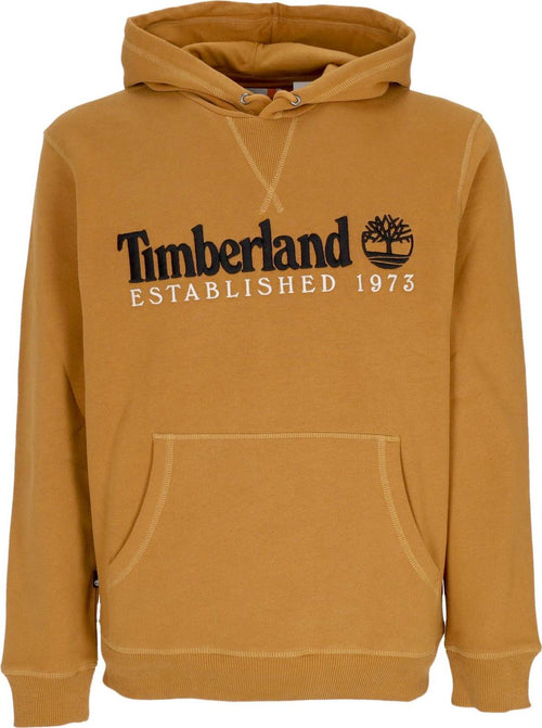 TIMBERLAND-Felpa-Cappuccio-Uomo-Est-1973-Hoodie-Wheat-da-uomo