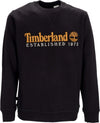TIMBERLAND-Felpa-Girocollo-Uomo-L/s-Est-1973-Crewneck-Black-da-uomo