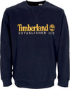 TIMBERLAND-Felpa-Girocollo-Uomo-L/s-Est-1973-Crewneck-Dark-Sapphire-da-uomo