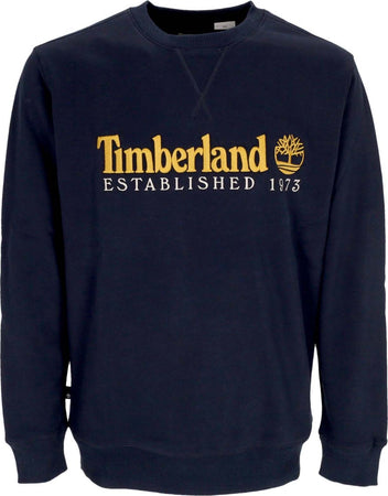 TIMBERLAND-Felpa-Girocollo-Uomo-L/s-Est-1973-Crewneck-Dark-Sapphire-da-uomo