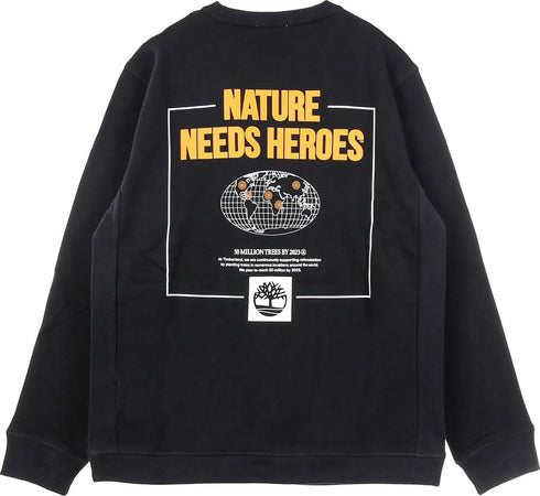 TIMBERLAND-Felpa-Leggera-Girocollo-Uomo-Nnh-Crewneck-Sweatshirt-Black-da-uomo