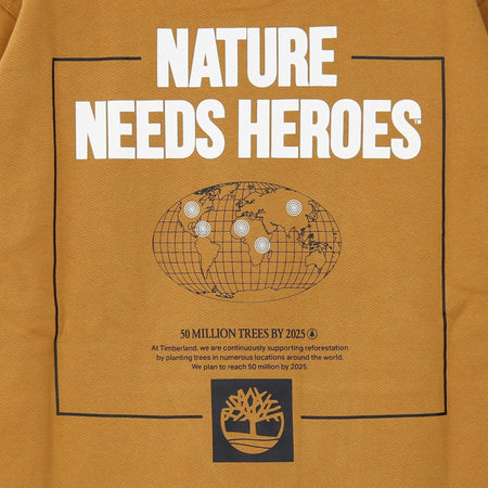 TIMBERLAND-Felpa-Leggera-Girocollo-Uomo-Nnh-Crewneck-Sweatshirt-Wheat-Boot-da-uomo