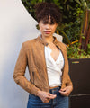Timberly---Bomber-Donna-Miele-in-vera-pelle-camoscio