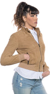 Timberly---Bomber-Donna-Miele-in-vera-pelle-camoscio