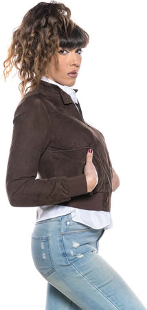 Timberly---Bomber-Donna-Testa-di-Moro-in-vera-pelle-camoscio