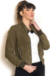 Timberly---Bomber-Donna-Verde-in-vera-pelle-camoscio