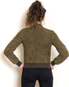 Timberly---Bomber-Donna-Verde-in-vera-pelle-camoscio