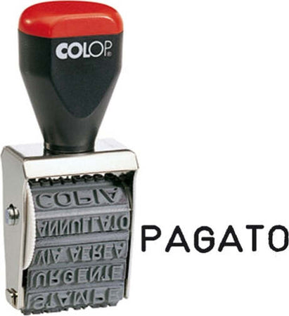 Timbro 04000-W Polinomio - 12 diciture 4 mm - Colop Cancelleria e prodotti per ufficio/Archivio ufficio e accessori per scrivania/Etichette divisori per schedario e timbri/Timbri e materiali per timbri/Timbri Eurocartuccia - Pavullo, Commerciovirtuoso.it