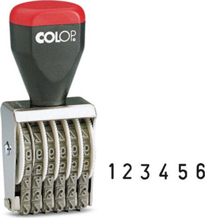 Timbro 04006 Numeratore - 6 colonne 4 mm - Colop Cancelleria e prodotti per ufficio/Archivio ufficio e accessori per scrivania/Etichette divisori per schedario e timbri/Timbri e materiali per timbri/Timbri Eurocartuccia - Pavullo, Commerciovirtuoso.it