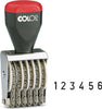 Timbro 04006 Numeratore - 6 colonne 4 mm - Colop Cancelleria e prodotti per ufficio/Archivio ufficio e accessori per scrivania/Etichette divisori per schedario e timbri/Timbri e materiali per timbri/Timbri Eurocartuccia - Pavullo, Commerciovirtuoso.it