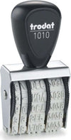Timbro Datario 1010 - manuale - 4 mm - Trodat Cancelleria e prodotti per ufficio/Archivio ufficio e accessori per scrivania/Etichette divisori per schedario e timbri/Timbri e materiali per timbri/Timbri Eurocartuccia - Pavullo, Commerciovirtuoso.it