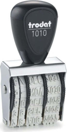 Timbro Datario 1010 - manuale - 4 mm - Trodat Cancelleria e prodotti per ufficio/Archivio ufficio e accessori per scrivania/Etichette divisori per schedario e timbri/Timbri e materiali per timbri/Timbri Eurocartuccia - Pavullo, Commerciovirtuoso.it