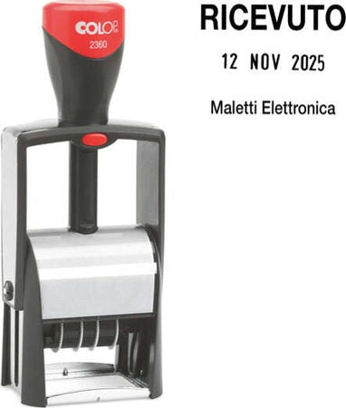 Timbro Datario Classic Line 2360 - autoinchiostrante - 30x45 mm - 5 righe - Colop Cancelleria e prodotti per ufficio/Archivio ufficio e accessori per scrivania/Etichette divisori per schedario e timbri/Timbri e materiali per timbri/Timbri Eurocartuccia - Pavullo, Commerciovirtuoso.it