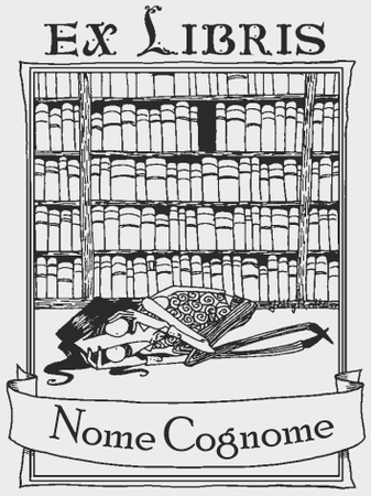 Timbro Ex Libris il Libraio - 30x40 mm - timbriexlibris