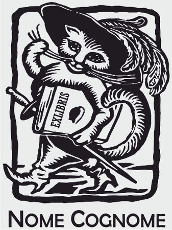 Timbro Ex Libris personalizzabile Immagine Gatto Con Gli Stivali in Legno 30x40 mm Cancelleria e prodotti per ufficio/Archivio ufficio e accessori per scrivania/Etichette divisori per schedario e timbri/Timbri e materiali per timbri/Timbri ExLibris - Voghera, Commerciovirtuoso.it