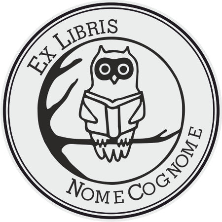 Timbro Ex Libris Tondo Personalizzabile Immagine Gufo con libro In Legno diametro 40 mm Cancelleria e prodotti per ufficio/Archivio ufficio e accessori per scrivania/Etichette divisori per schedario e timbri/Timbri e materiali per timbri/Timbri ExLibris - Voghera, Commerciovirtuoso.it