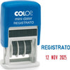 Timbro Mini Dater S160-L1 Datario + REGISTRATO - 4 mm - autoinchiostrante - Colop Cancelleria e prodotti per ufficio/Archivio ufficio e accessori per scrivania/Etichette divisori per schedario e timbri/Timbri e materiali per timbri/Timbri Eurocartuccia - Pavullo, Commerciovirtuoso.it